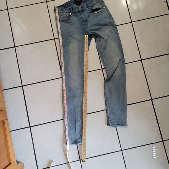 PacSun Men's Active Stretch Slim Fit Jeans 30x32 Light Blue Denim - Picture 7 of 11